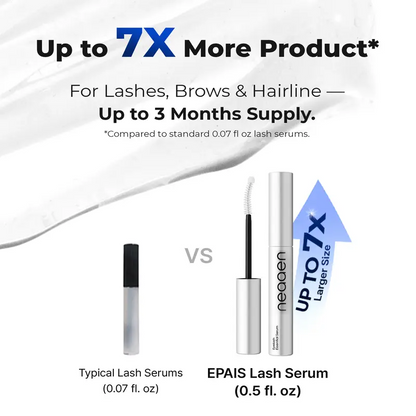 Essential Eyelash Growth Serum, Jumbo Size 0.5fl.oz - Safe & Gentle Lashes Care, Fuller, Thicker in 2 Weeks, Non-Prostaglandin