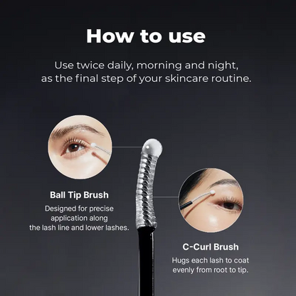 Essential Eyelash Growth Serum, Jumbo Size 0.5fl.oz - Safe & Gentle Lashes Care, Fuller, Thicker in 2 Weeks, Non-Prostaglandin