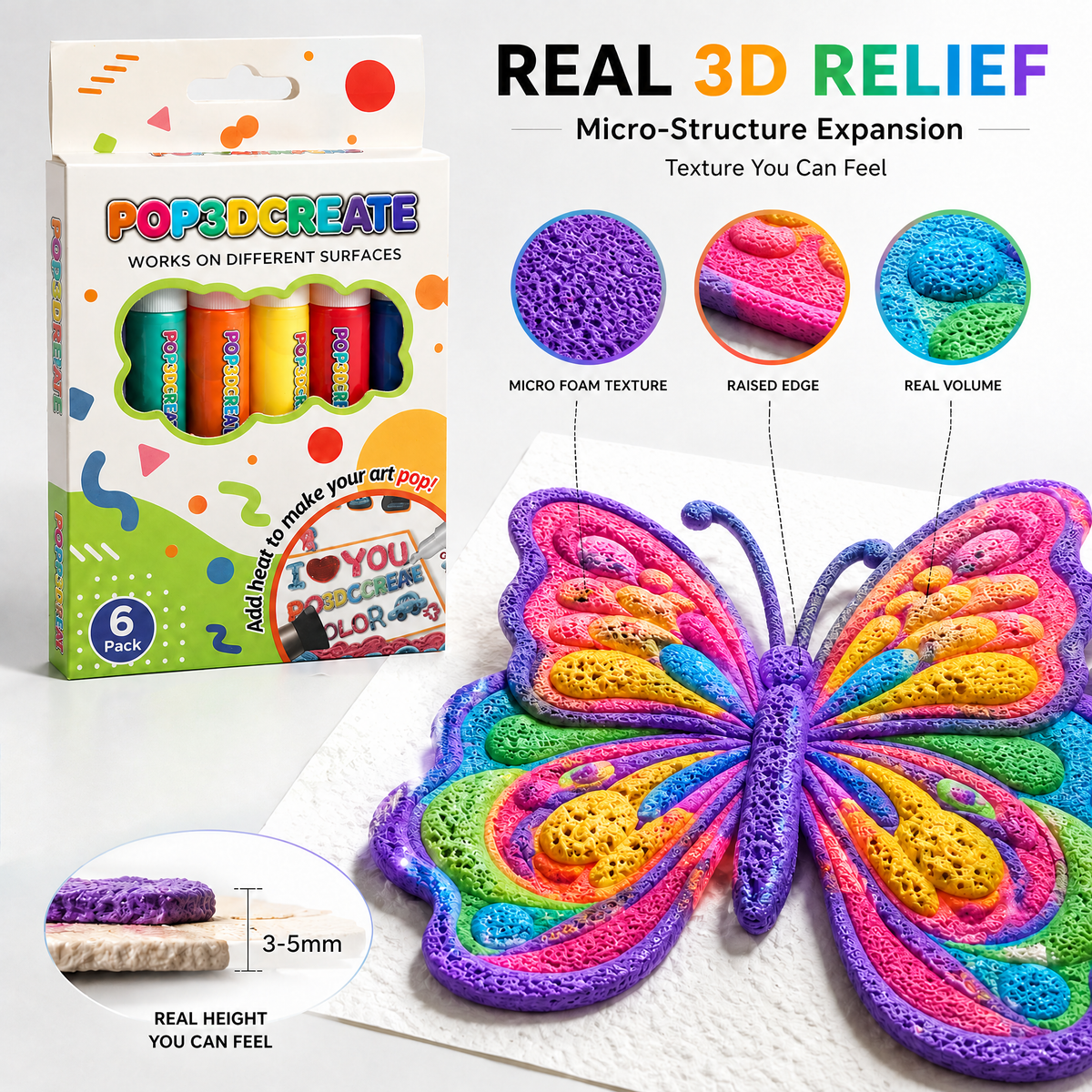 Save 50% by ordering today丨Neaaen 3D Relief Art Pen – Turn Flat Drawings Into Touchable 3D Art