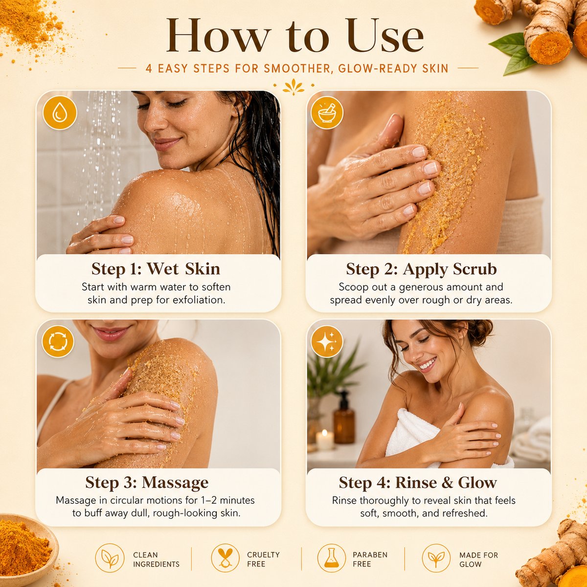 4 Easy Steps to Smoother-Feeling Skin
