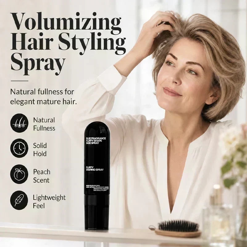 ⏳🔥LIMITED-TIME 50% OFF! ⏰Peach-Scented Volumizing & Setting Spray – Lightweight, Bouncy Hair & Long-Lasting Hold